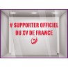 Sticker Supporter Officiel Du XV de France Rugby coupe du monde autocollant sport vitrine