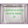 Sticker Supporter Officiel Du XV de France Rugby coupe du monde autocollant sport vitrine