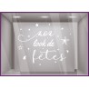 Sticker Mon Look de Fêtes Noël Vitrophanie Prêt-à-poter magasins mode femme