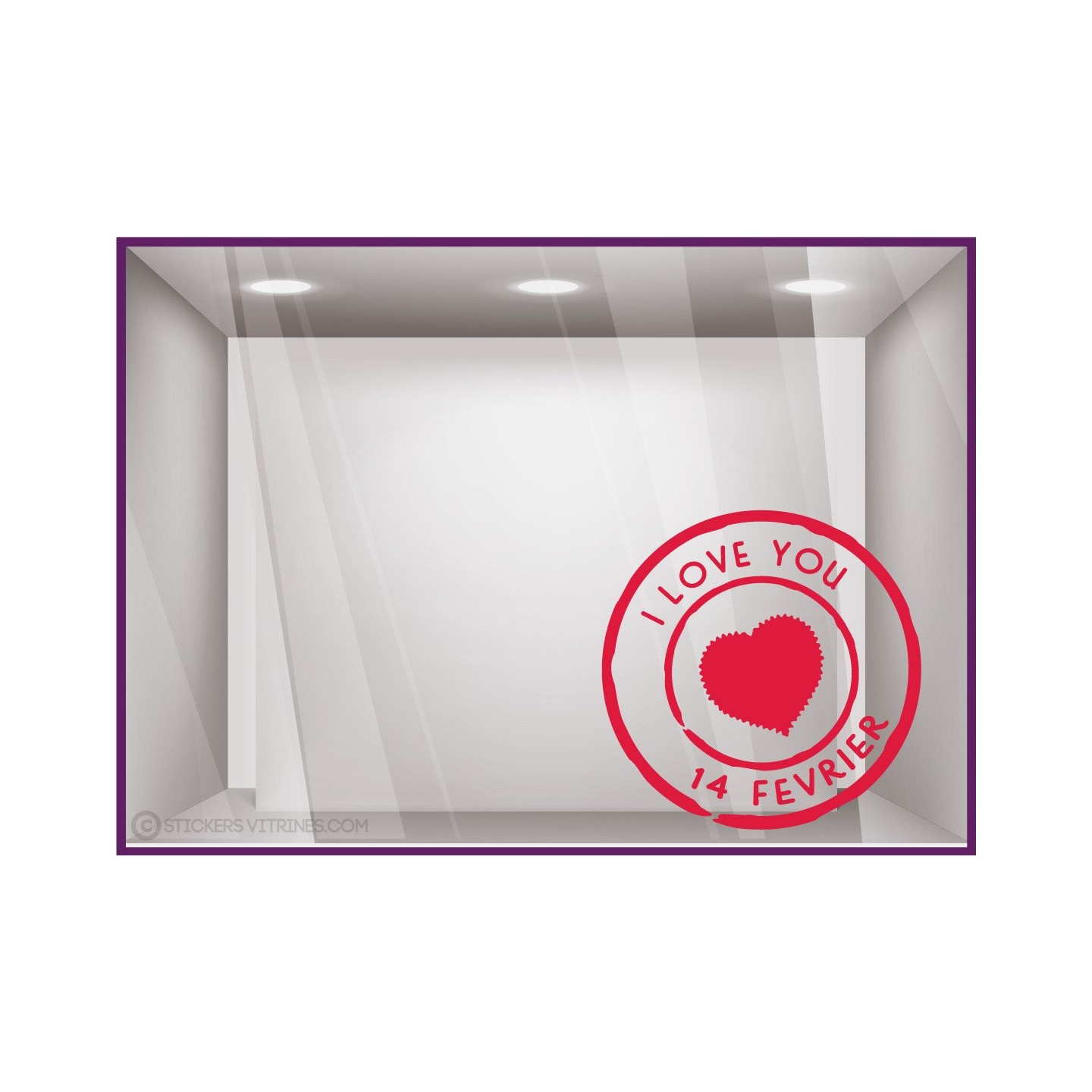 Sticker Timbre Saint Valentin