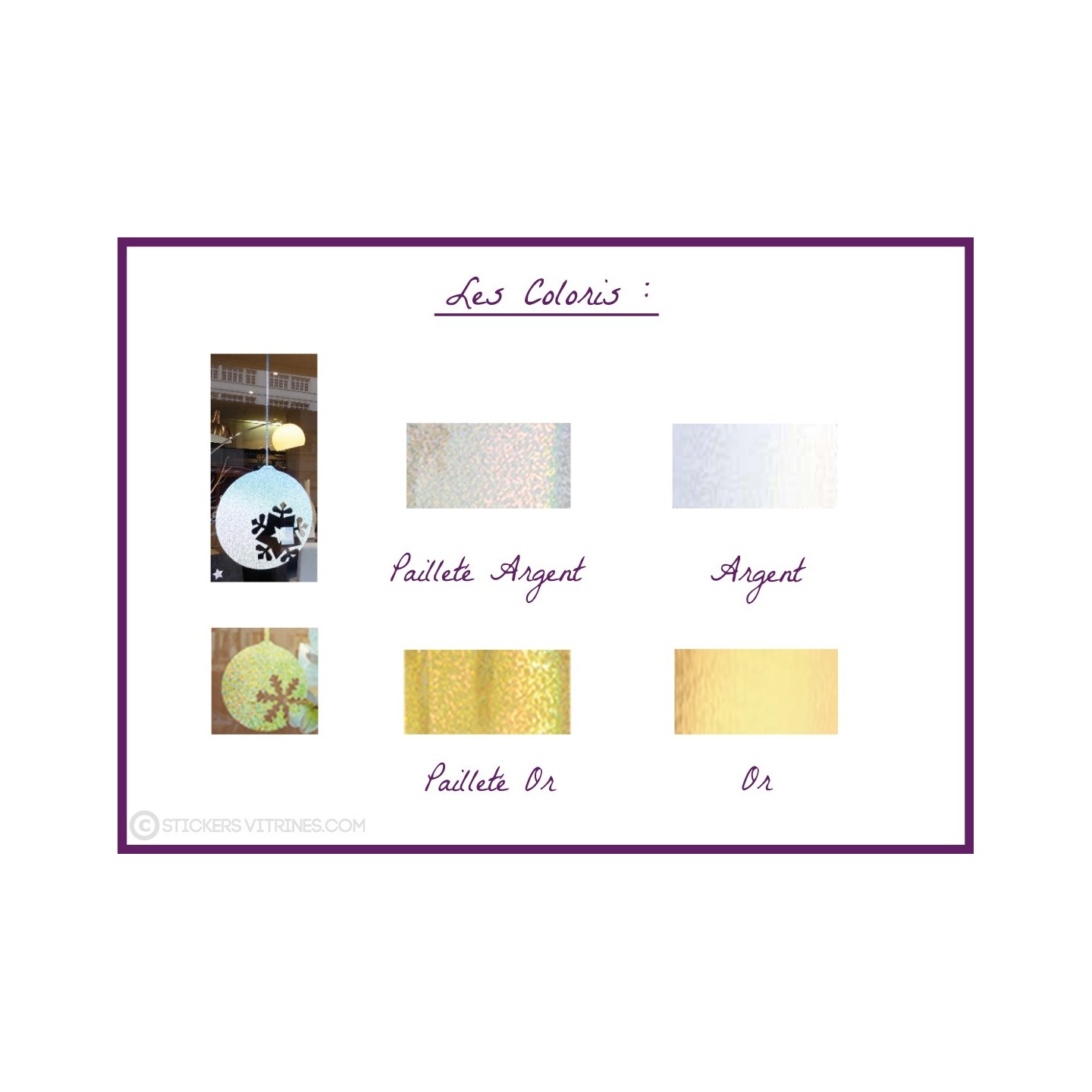 Sticker Etoiles Filantes magasin vitrophanie enseigne noel fetes idee deco original