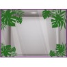 Noël exotique stickers décoration vitrophanie fêtes magasins or argent feuilles calicot vitrine idée déco été palmier