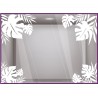 Noël exotique stickers décoration vitrophanie fêtes magasins or argent feuilles calicot vitrine idée déco été palmier