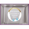 Stickers Couronne Joyeuses Fêtes Montagne à personnaliser noel hiver idée déco vitrophanie magasin devanture sapin neige