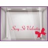 Sticker Sexy Saint Valentin devanture vitrine calicot sticker vitrophanie mode lingerie magasin boutique vitre enseigne lettrage