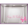 Sticker Sexy Saint Valentin devanture vitrine calicot sticker vitrophanie mode lingerie magasin boutique vitre enseigne lettrage