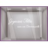 Sticker Lettrage Joyeuses Fêtes Commerçants texte vitrine noel enseigne idee deco vitrophanie association mairie ville union