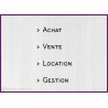 Sticker Agence Immobilière : achat, vente, location gestion vitrines vitrophanie porte signaletique calicot lettrage