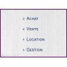 Sticker Agence Immobilière : achat, vente, location gestion vitrines vitrophanie porte signaletique calicot lettrage