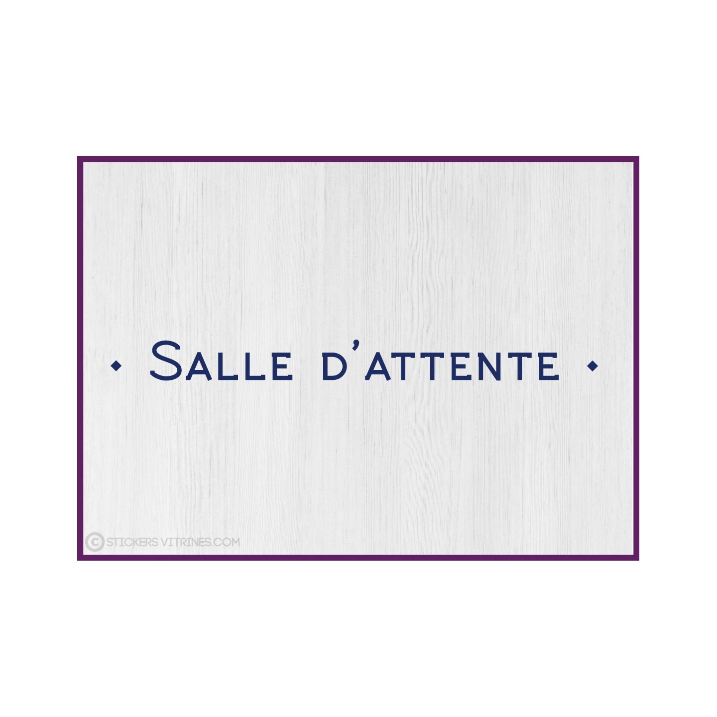 Sticker lettrage Salle d'attente lettres adhesif calicot accueil signalisation interne porte vitre signaletique bureau cabinet 