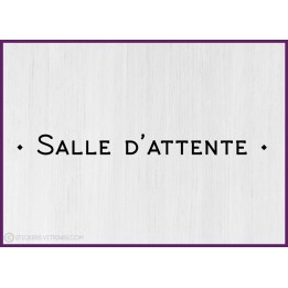 Sticker lettrage Salle d'attente lettres adhesif calicot accueil signalisation interne porte vitre signaletique bureau cabinet 