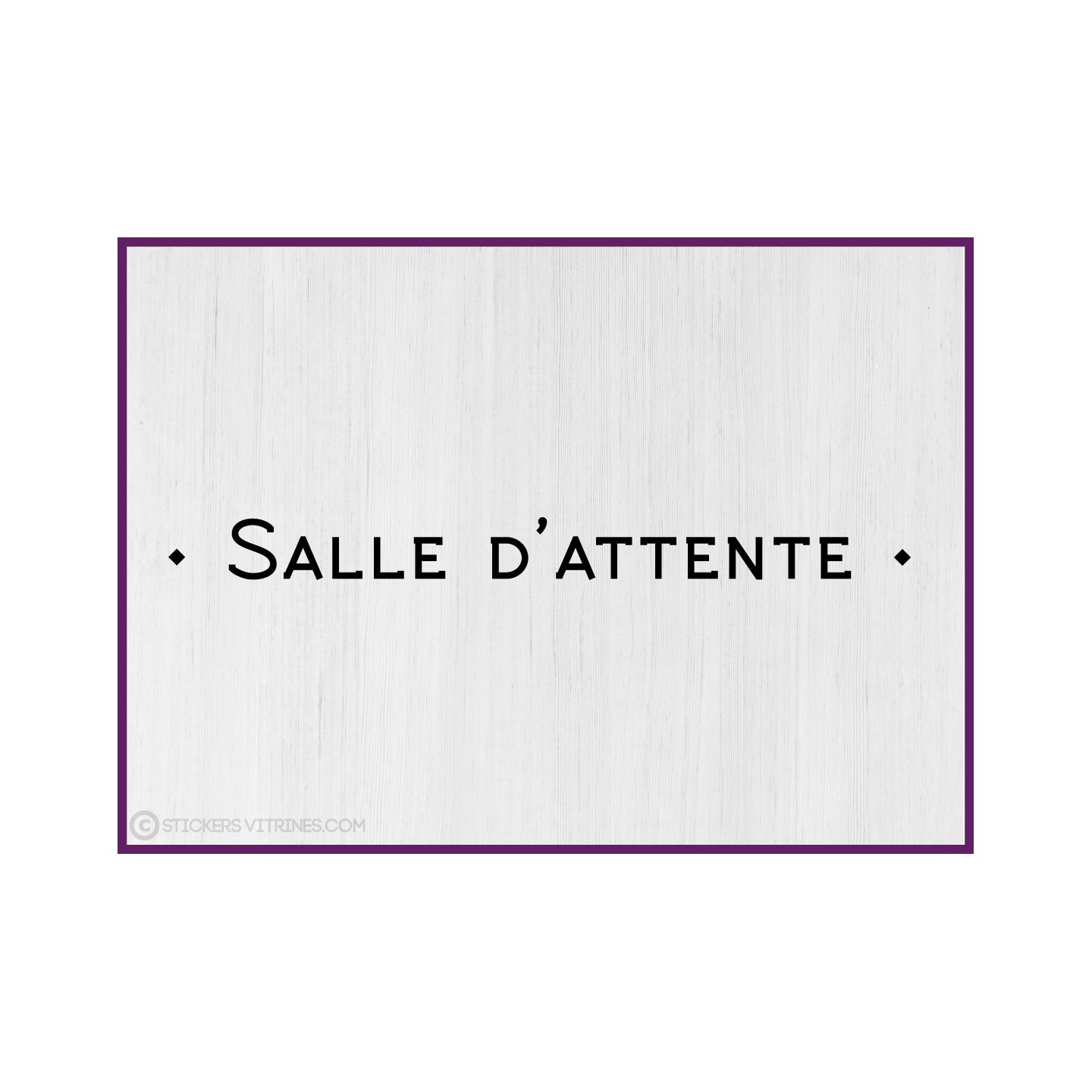 Sticker lettrage Salle d'attente lettres adhesif calicot accueil signalisation interne porte vitre signaletique bureau cabinet 