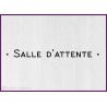 Sticker lettrage Salle d'attente lettres adhesif calicot accueil signalisation interne porte vitre signaletique bureau cabinet 