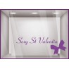 Sticker Sexy Saint Valentin devanture vitrine calicot sticker vitrophanie mode lingerie magasin boutique vitre enseigne lettrage