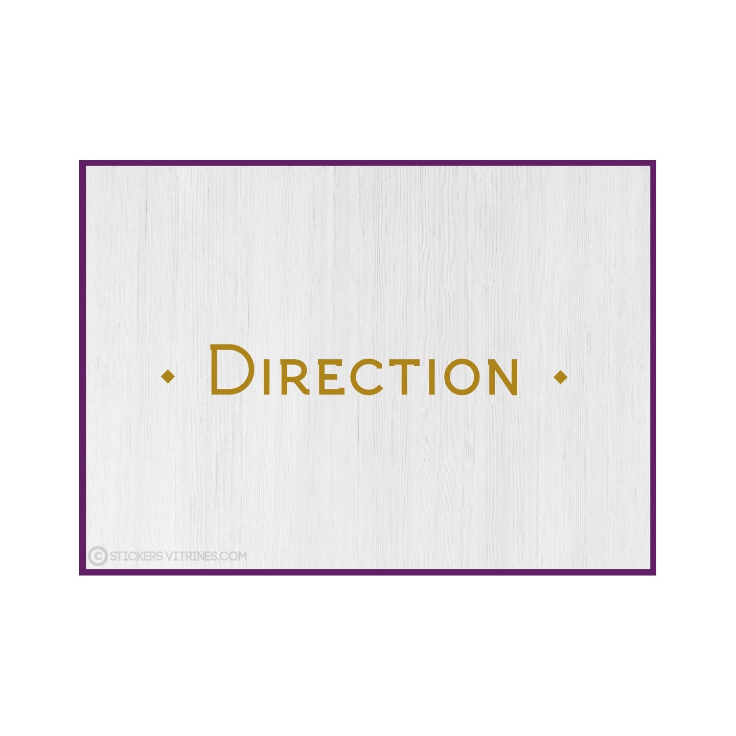 Sticker lettrage Direction bureaux cabinets vitrophanie texte adhesif signalisation interne deco