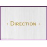 Sticker lettrage Direction bureaux cabinets vitrophanie texte adhesif signalisation interne deco