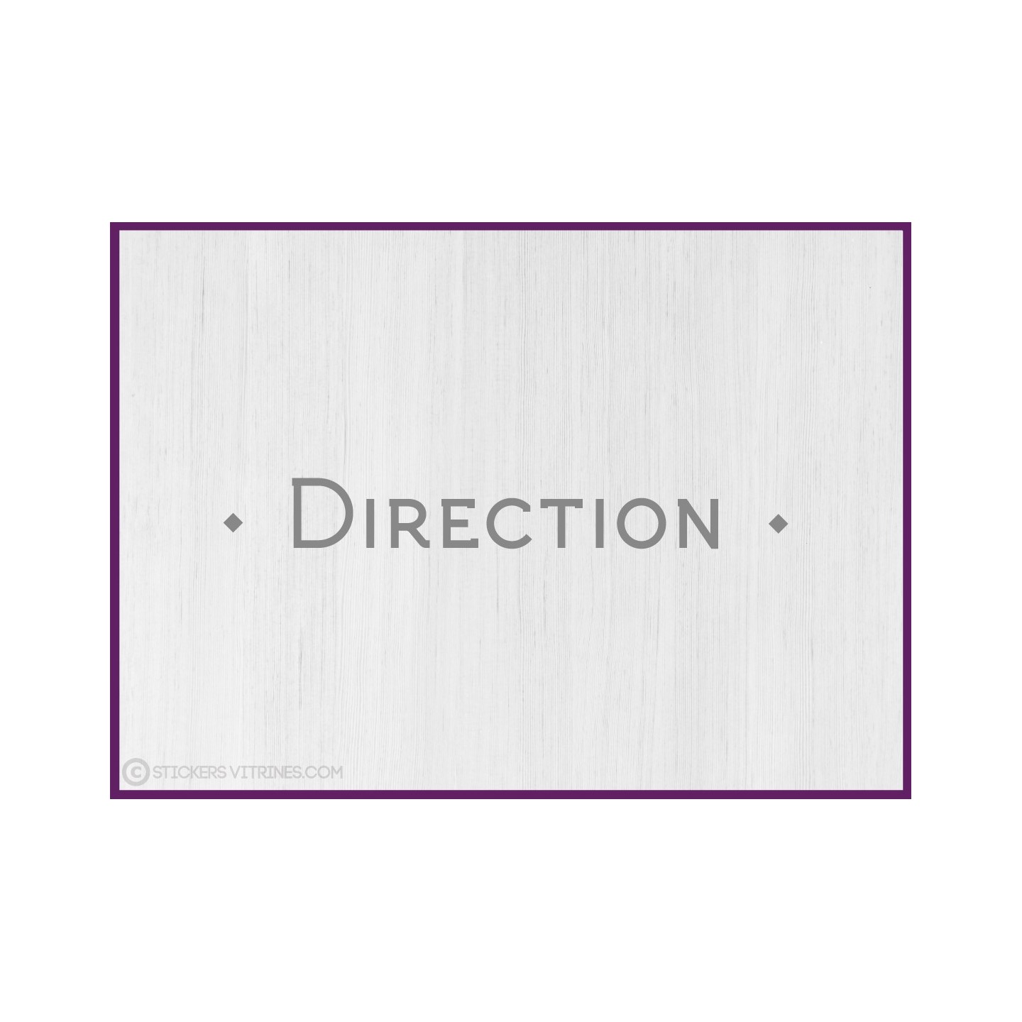 Sticker lettrage Direction bureaux cabinets vitrophanie texte adhesif signalisation interne deco