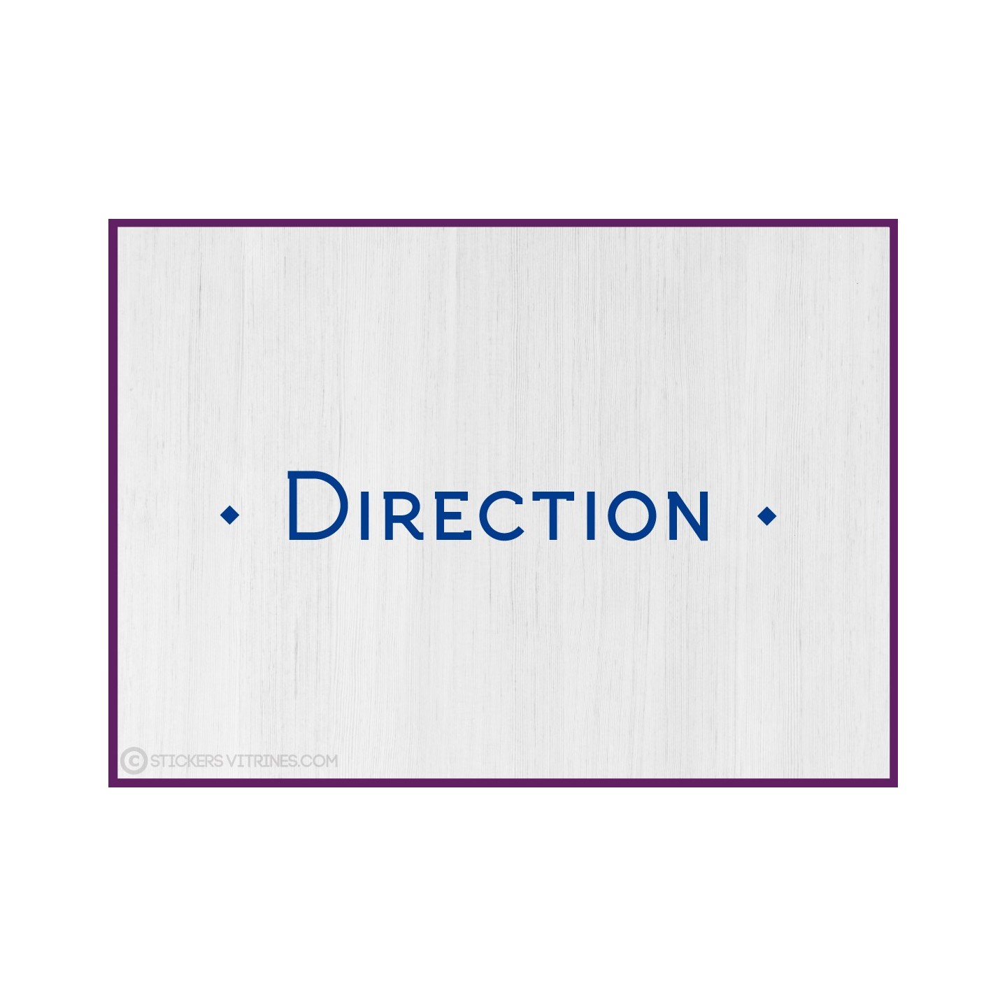 Sticker lettrage Direction bureaux cabinets vitrophanie texte adhesif signalisation interne deco