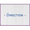 Sticker lettrage Direction bureaux cabinets vitrophanie texte adhesif signalisation interne deco