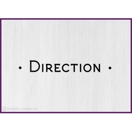 Sticker lettrage Direction bureaux cabinets vitrophanie texte adhesif signalisation interne deco
