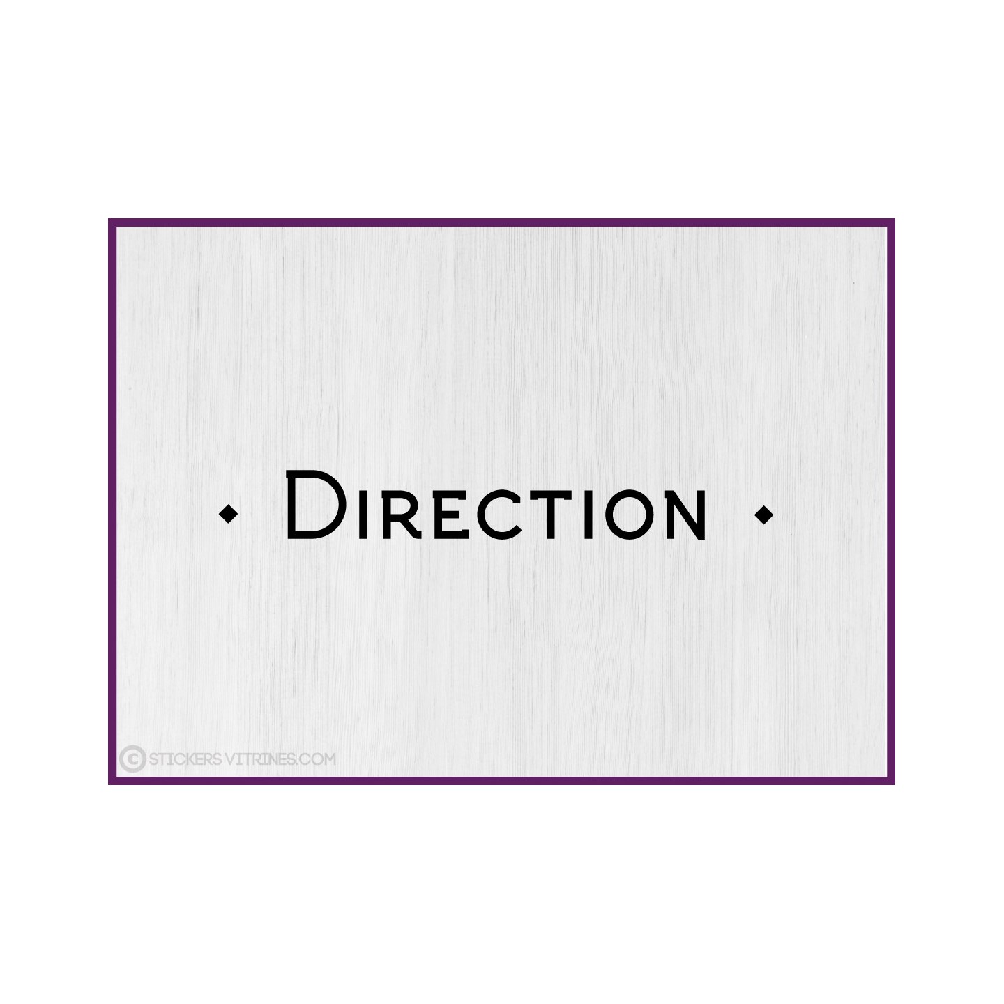 Sticker lettrage Direction bureaux cabinets vitrophanie texte adhesif signalisation interne deco