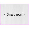 Sticker lettrage Direction bureaux cabinets vitrophanie texte adhesif signalisation interne deco