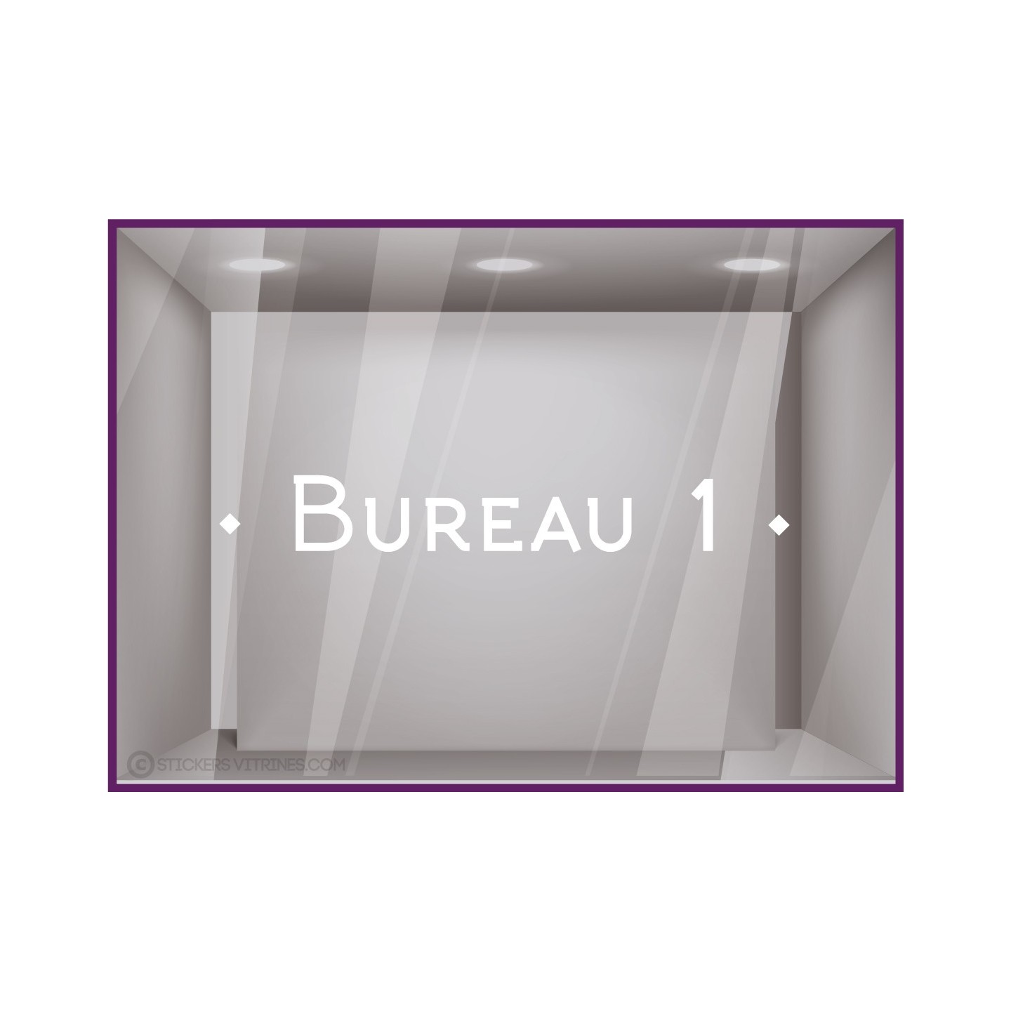 Sticker lettrage bureau vitrophanie signalétique porte mur locaux professionnels signalisation cabinet lettres adhésives