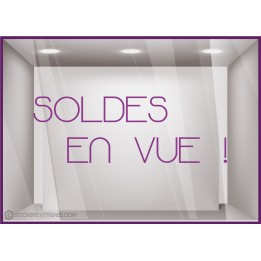 Sticker Soldes en Vue calicot vitrophanie adhésif autocollant vitrine magasin