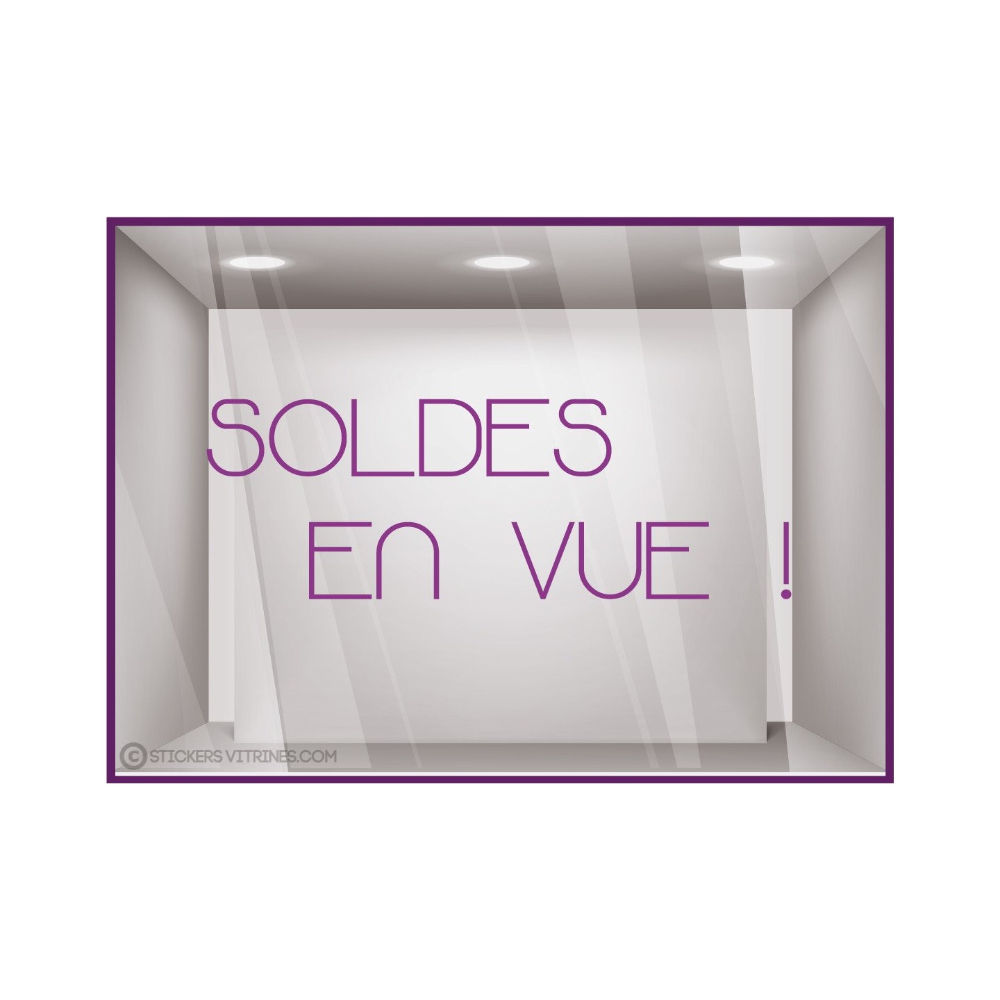 Sticker Soldes en Vue calicot vitrophanie adhésif autocollant vitrine magasin