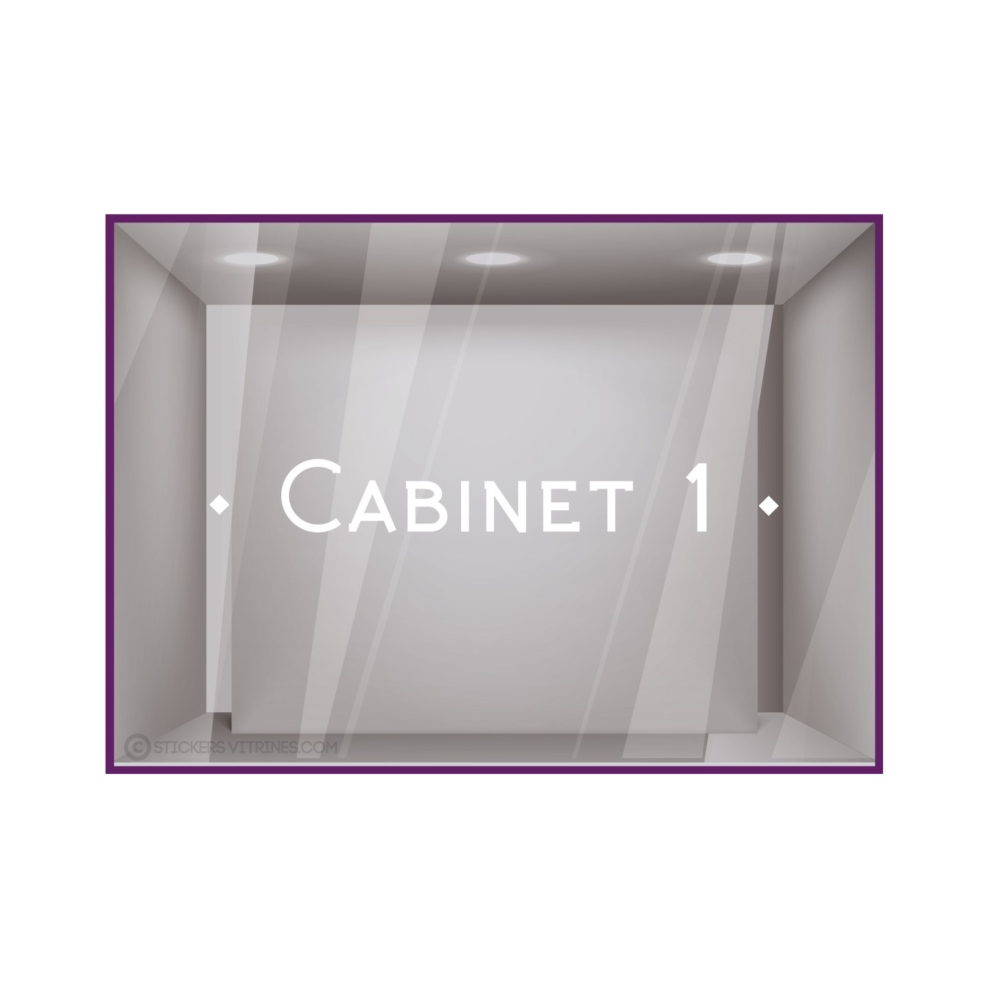 Sticker lettrage Cabinet bureau locaux professionnels vitrophanie signalisation adhésif texte lettrage dentiste médecin avocat
