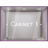 Sticker lettrage Cabinet bureau locaux professionnels vitrophanie signalisation adhésif texte lettrage dentiste médecin avocat