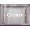 Sticker lettrage Cabinet bureau locaux professionnels vitrophanie signalisation adhésif texte lettrage dentiste médecin avocat