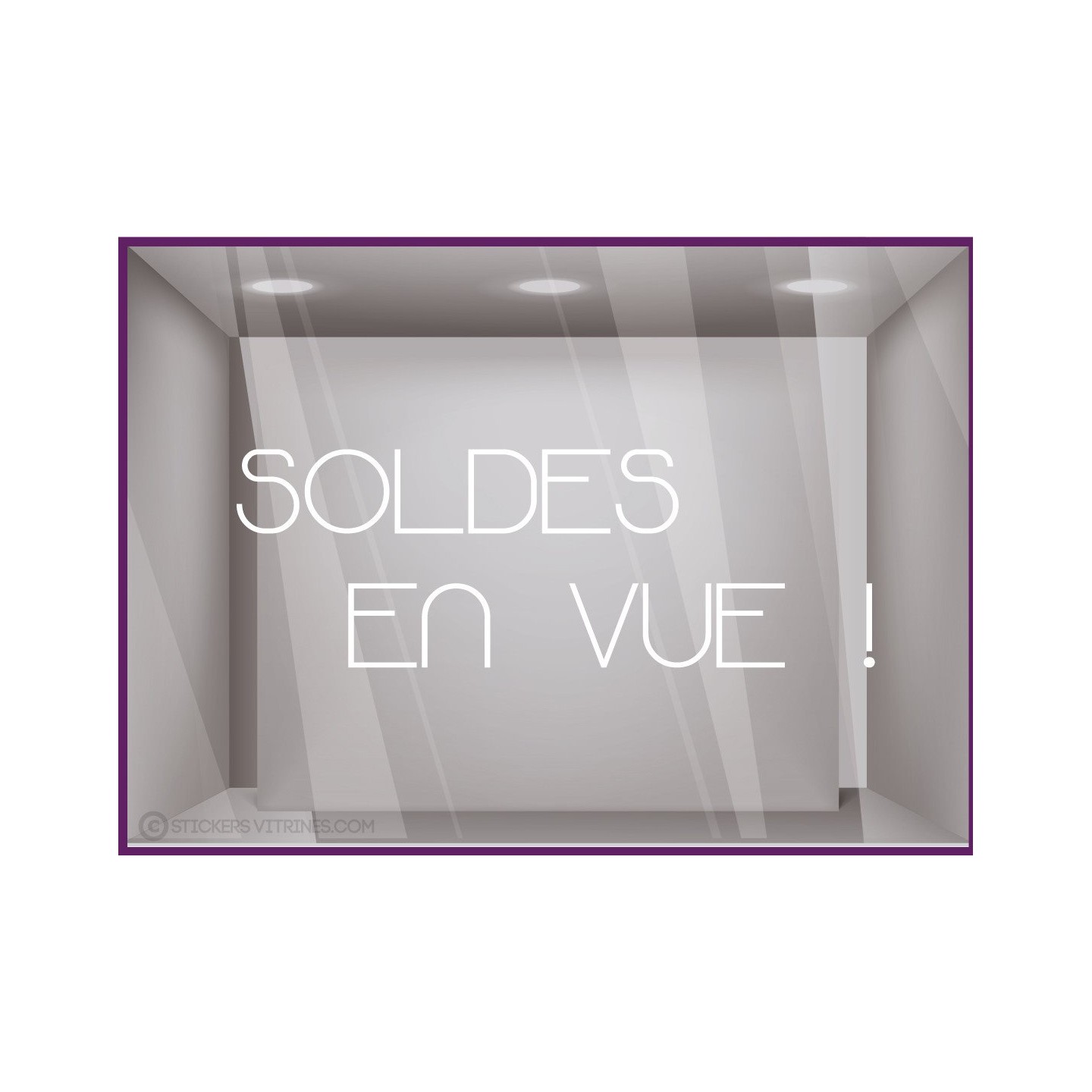 Sticker Soldes en Vue calicot vitrophanie adhésif autocollant vitrine magasin