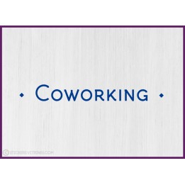 Sticker lettrage Coworking bureau entreprise porte vitre deco signaletique equipe salle vitre mur decoration local professionnel
