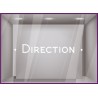 Sticker lettrage Direction bureaux cabinets vitrophanie texte adhesif signalisation interne deco