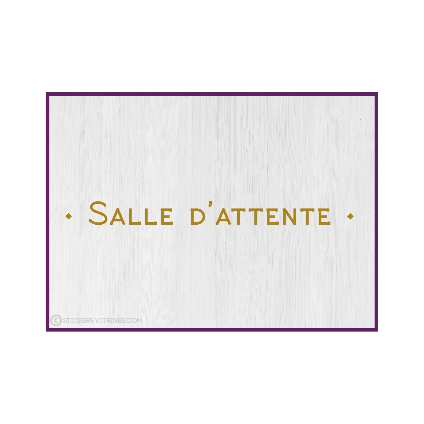 Sticker lettrage Salle d'attente lettres adhesif calicot accueil signalisation interne porte vitre signaletique bureau cabinet 