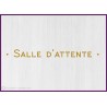 Sticker lettrage Salle d'attente lettres adhesif calicot accueil signalisation interne porte vitre signaletique bureau cabinet 