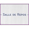 Sticker lettrage Salle de repos entreprise locaux bureaux vitrophanie accueil signalisation interne 