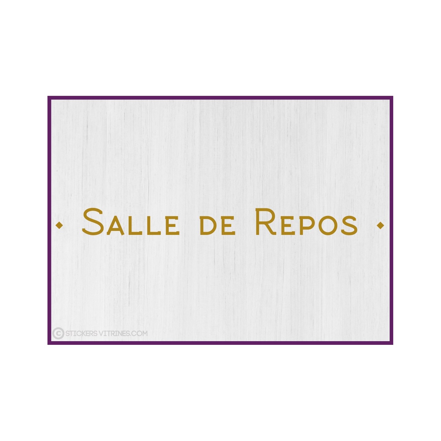 Sticker lettrage Salle de repos entreprise locaux bureaux vitrophanie accueil signalisation interne 