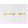 Sticker lettrage Salle de repos entreprise locaux bureaux vitrophanie accueil signalisation interne 