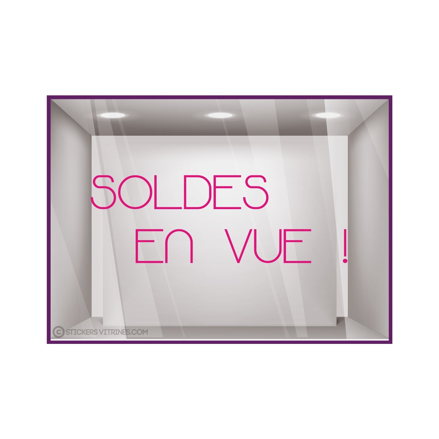 Sticker Soldes en Vue calicot vitrophanie adhésif autocollant vitrine magasin