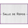 Sticker lettrage Salle de repos entreprise locaux bureaux vitrophanie accueil signalisation interne 