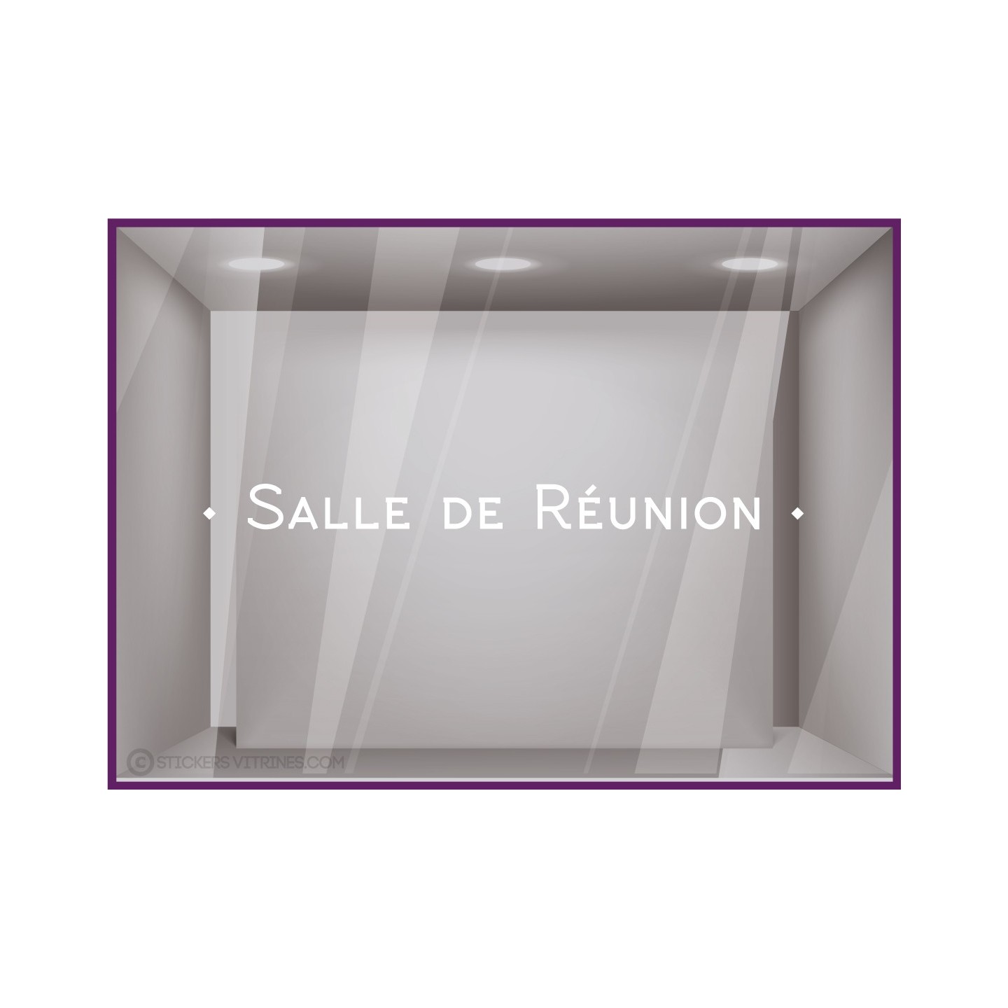 Sticker lettrage adhesif Salle de Réunion vitrophanie mur porte vitre calicot enseigne cabinet vitre signaletique signalisation