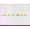 Sticker lettrage adhesif Salle de Réunion vitrophanie mur porte vitre calicot enseigne cabinet vitre signaletique signalisation