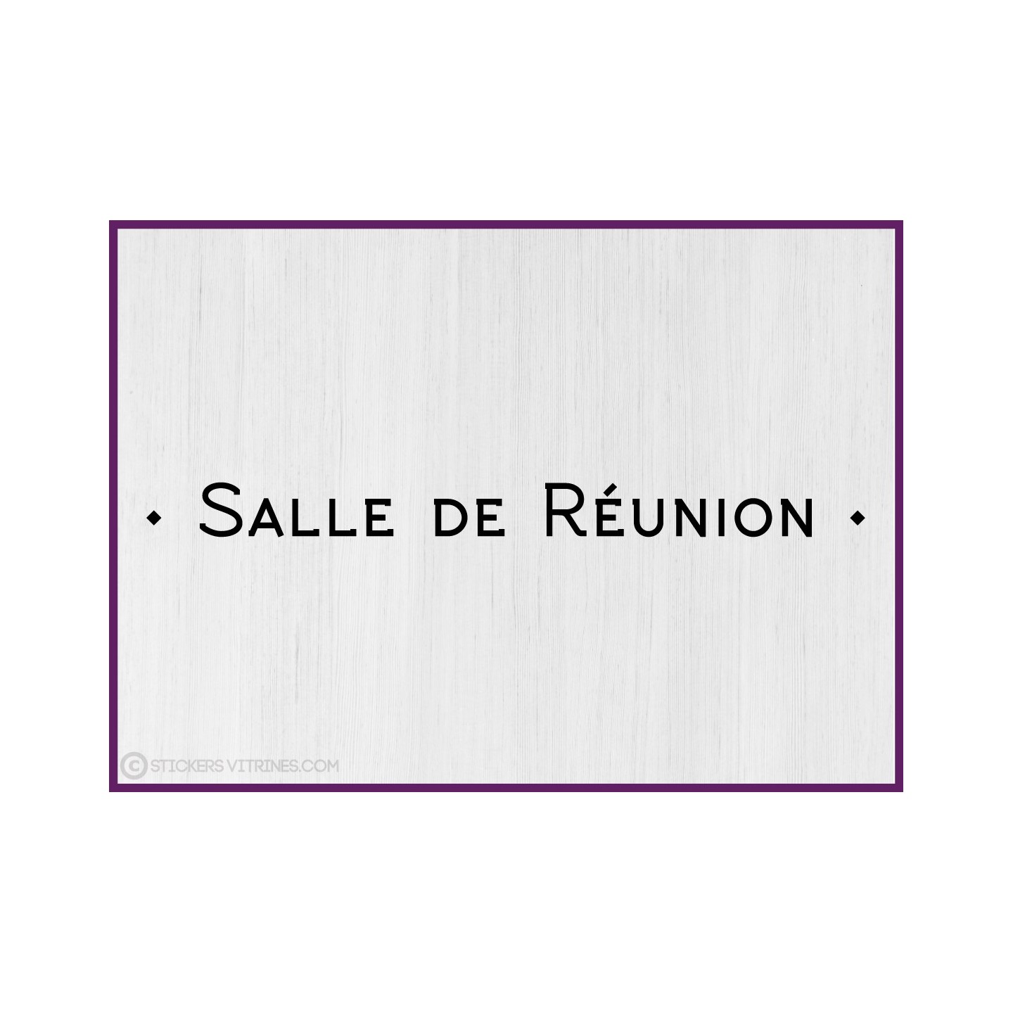 Sticker lettrage adhesif Salle de Réunion vitrophanie mur porte vitre calicot enseigne cabinet vitre signaletique signalisation