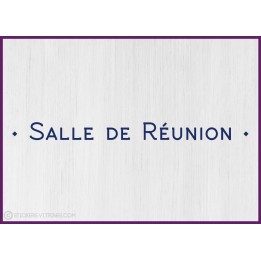 Sticker lettrage adhesif Salle de Réunion vitrophanie mur porte vitre calicot enseigne cabinet vitre signaletique signalisation