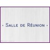 Sticker lettrage adhesif Salle de Réunion vitrophanie mur porte vitre calicot enseigne cabinet vitre signaletique signalisation