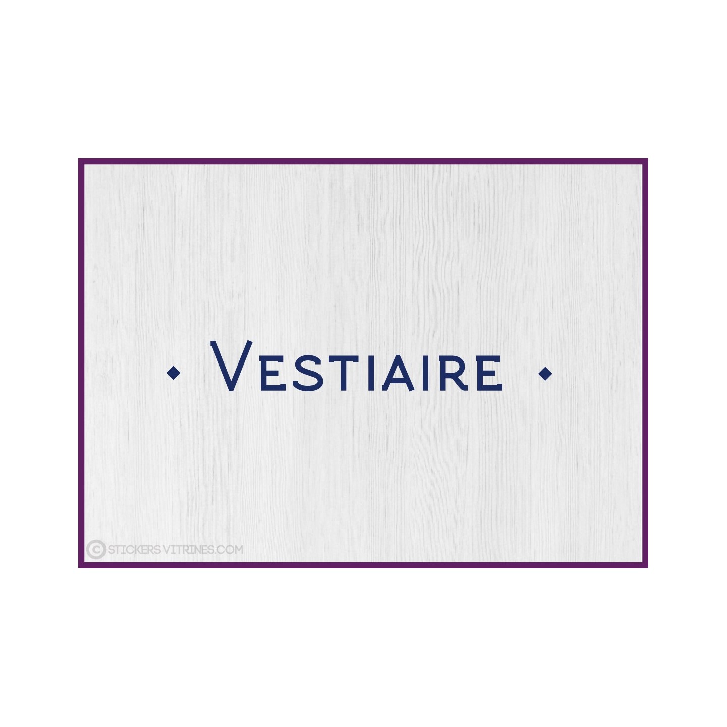 Sticker lettrage Vestiaire entreprise locaux pro deco signalisation interne bureaux cabinet porte 