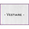 Sticker lettrage Vestiaire entreprise locaux pro deco signalisation interne bureaux cabinet porte 