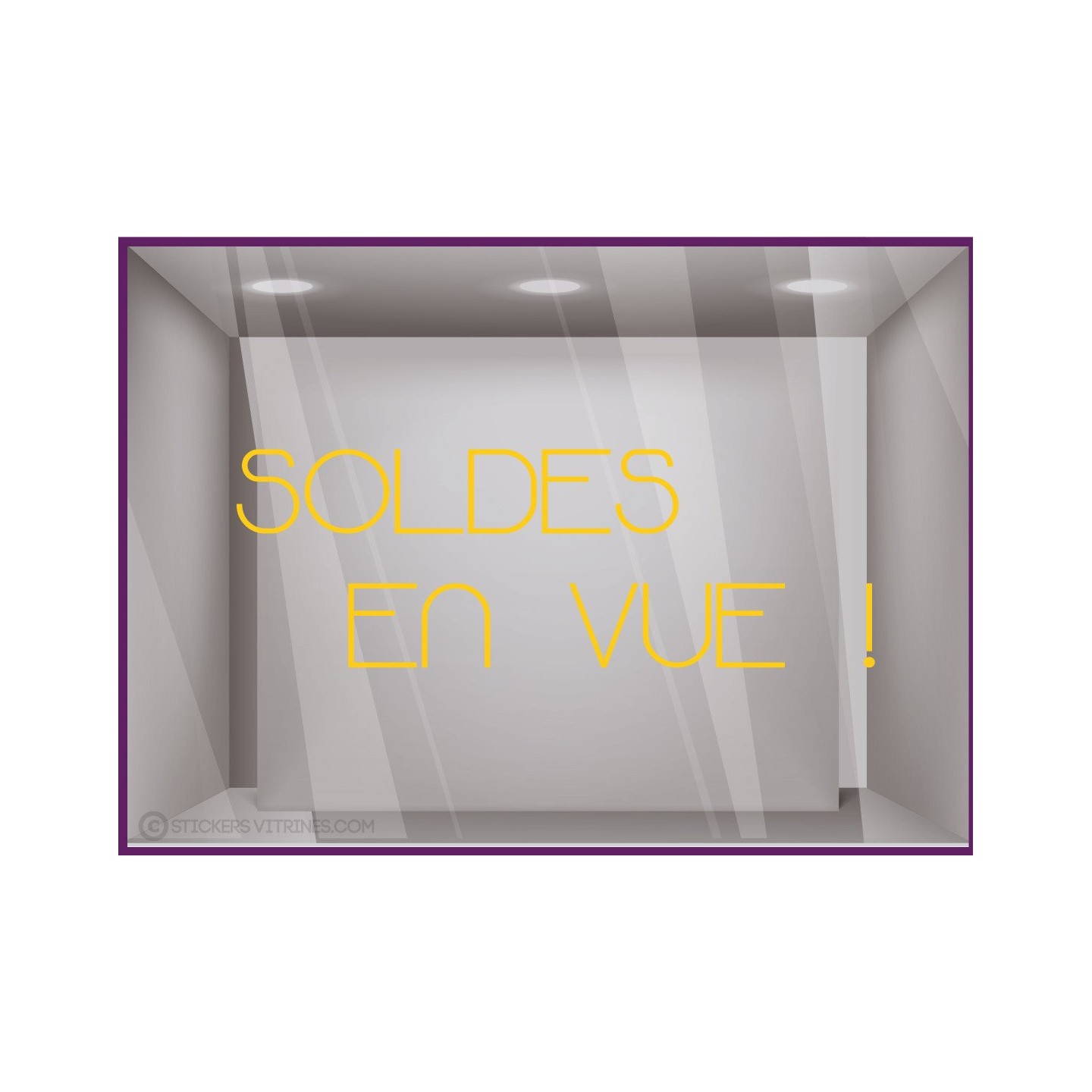 Sticker Soldes en Vue calicot vitrophanie adhésif autocollant vitrine magasin